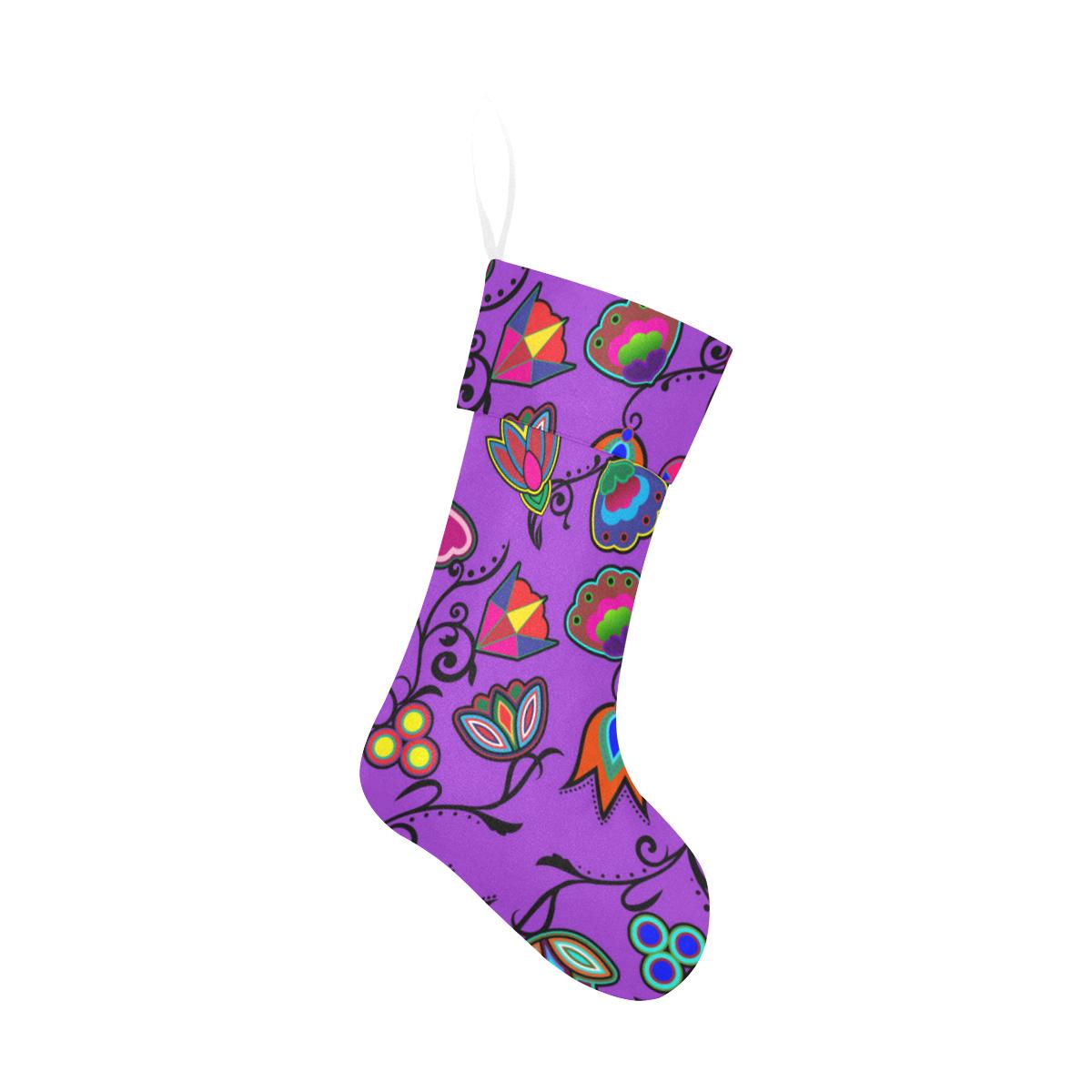 Indigenous Paisley - Dark Orchid Christmas Stocking Christmas Stocking e-joyer 