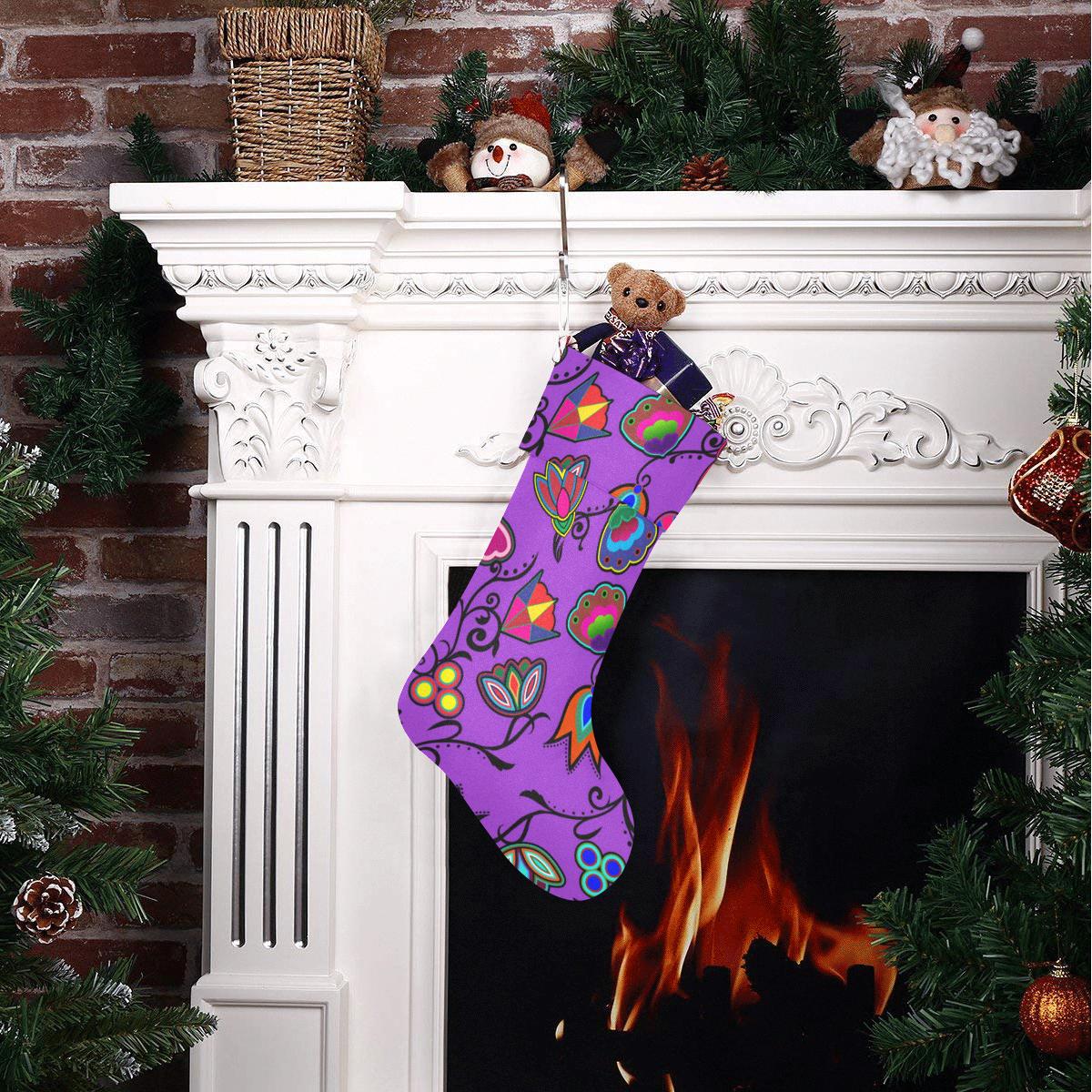 Indigenous Paisley - Dark Orchid Christmas Stocking Christmas Stocking e-joyer 