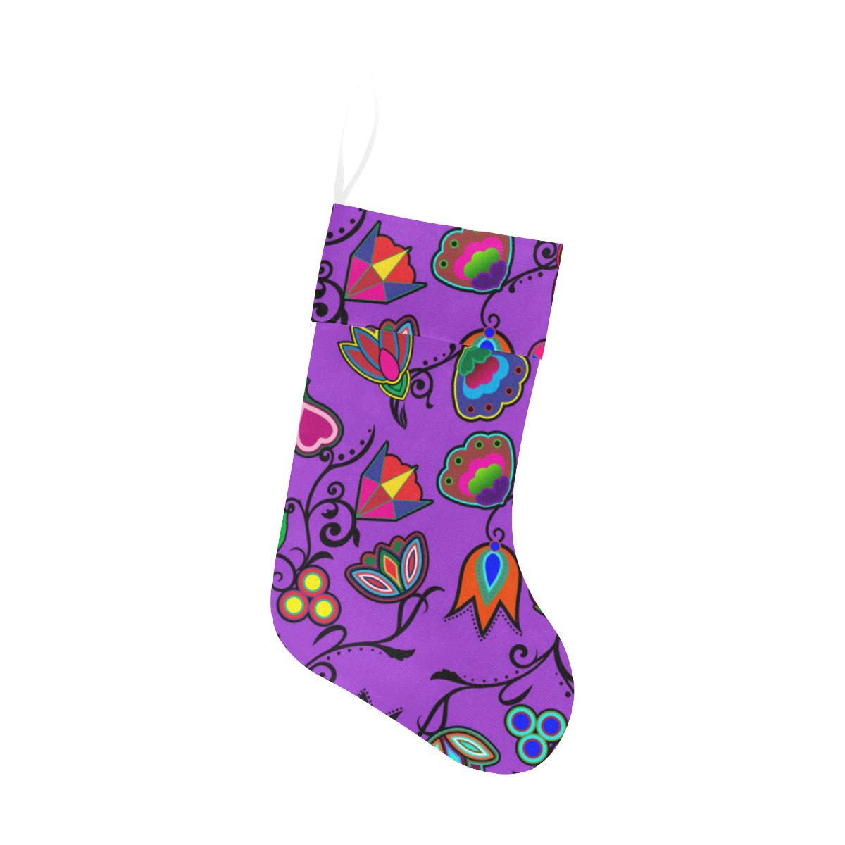 Indigenous Paisley - Dark Orchid Christmas Stocking Christmas Stocking e-joyer 