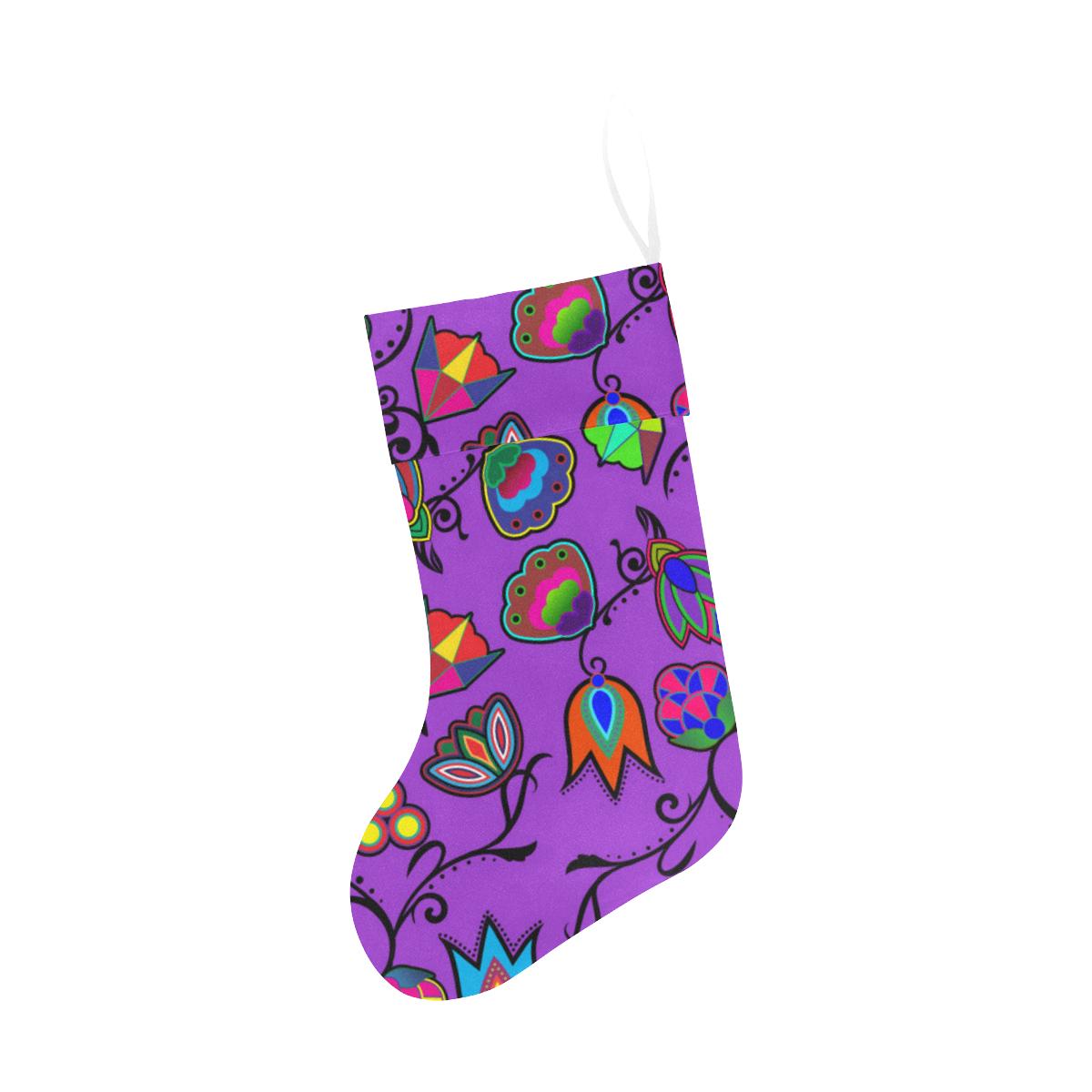 Indigenous Paisley - Dark Orchid Christmas Stocking Christmas Stocking e-joyer 