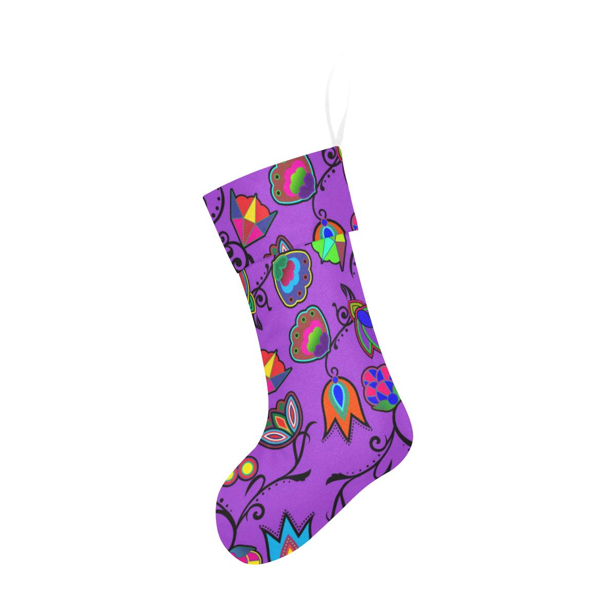 Indigenous Paisley - Dark Orchid Christmas Stocking Christmas Stocking e-joyer 