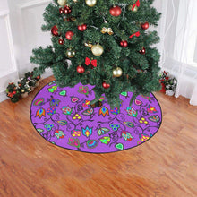 Load image into Gallery viewer, Indigenous Paisley - Dark Orchid Christmas Tree Skirt 47&quot; x 47&quot; Christmas Tree Skirt e-joyer 
