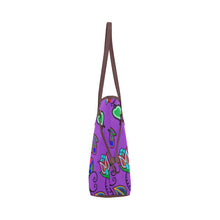 Load image into Gallery viewer, Indigenous Paisley - Dark Orchid Clover Canvas Tote Bag (Model 1661) Clover Canvas Tote Bag (1661) e-joyer 
