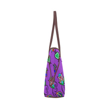 Load image into Gallery viewer, Indigenous Paisley - Dark Orchid Clover Canvas Tote Bag (Model 1661) Clover Canvas Tote Bag (1661) e-joyer 
