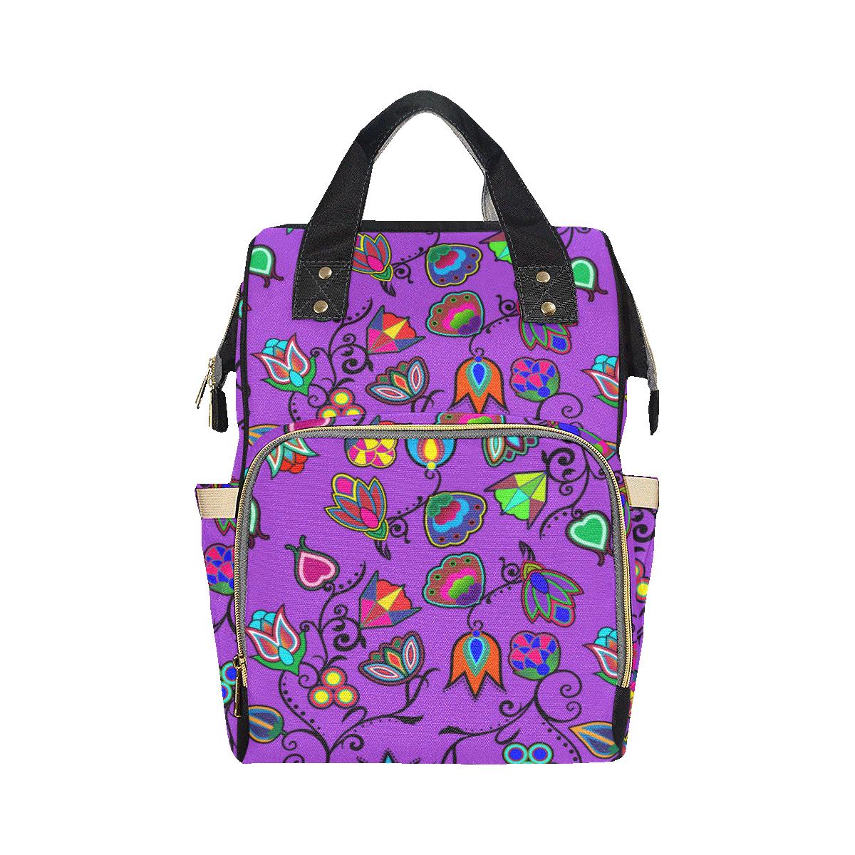 Indigenous Paisley Dark Orchid Diaper Bag by 49 Dzine