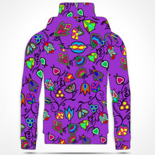 Load image into Gallery viewer, Indigenous Paisley Dark Orchid Hoodie with Face Cover 49 Dzine 
