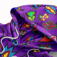 Load image into Gallery viewer, Indigenous Paisley Dark Orchid Hoodie with Face Cover 49 Dzine 
