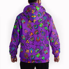 Load image into Gallery viewer, Indigenous Paisley Dark Orchid Hoodie with Face Cover 49 Dzine 
