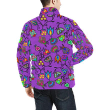 Load image into Gallery viewer, Indigenous Paisley - Dark Orchid Men&#39;s Stand Collar Padded Jacket (Model H41) Men&#39;s Stand Collar Padded Jacket (H41) e-joyer 
