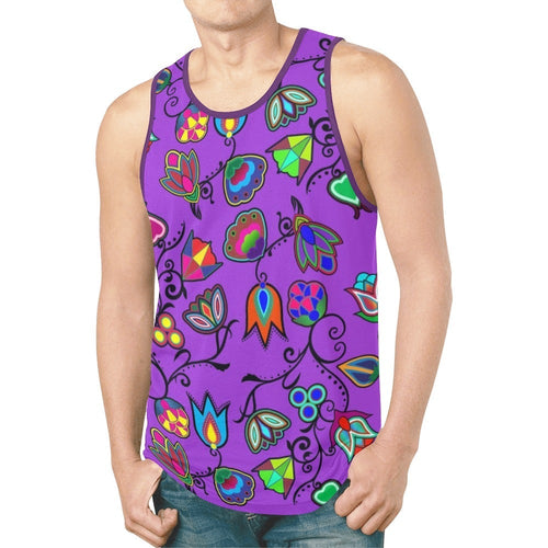 Indigenous Paisley Dark Orchid New All Over Print Tank Top for Men (Model T46) New All Over Print Tank Top for Men (T46) e-joyer 