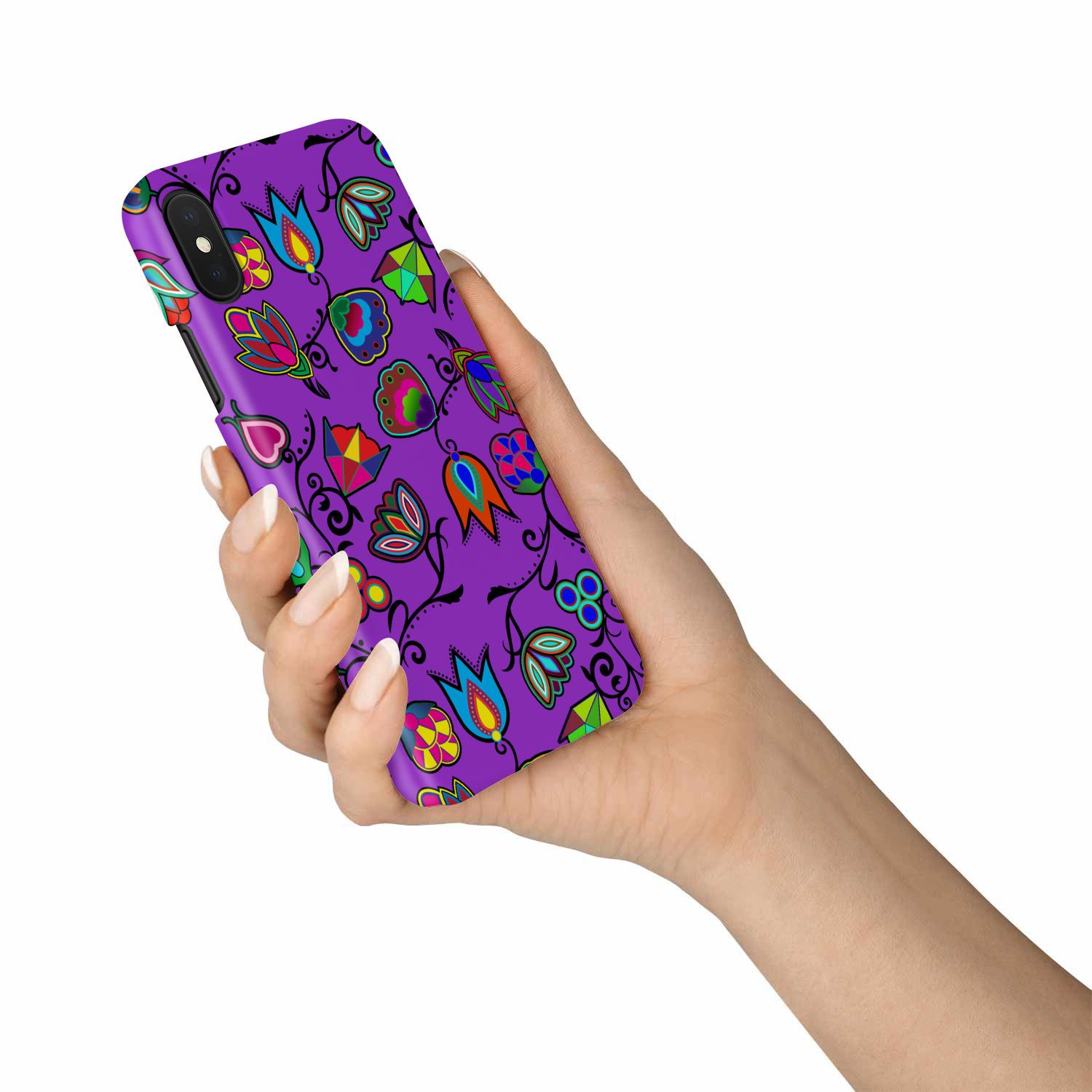 Indigenous Paisley Dark Orchid Phone Case Phone Case wc-fulfillment 