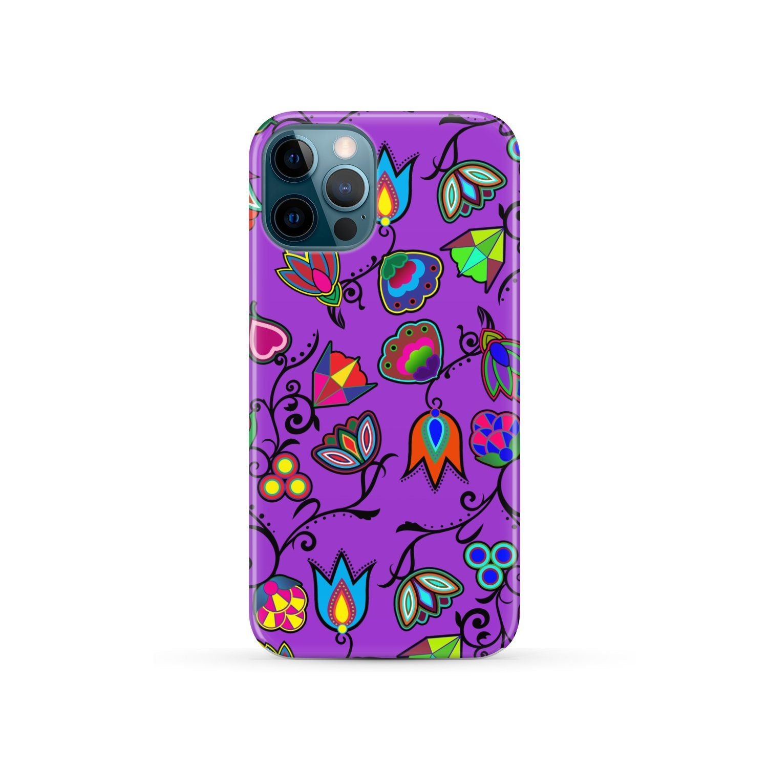 Indigenous Paisley Dark Orchid Phone Case Phone Case wc-fulfillment iPhone 12 Pro 