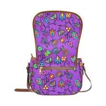 Load image into Gallery viewer, Indigenous Paisley - Dark Orchid Saddle Bag/Large (Model 1649) Saddle Bag/Large e-joyer 
