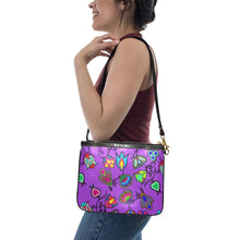 Load image into Gallery viewer, Indigenous Paisley - Dark Orchid Small Shoulder Bag (Model 1710) Small Shoulder Bag (1710) e-joyer 
