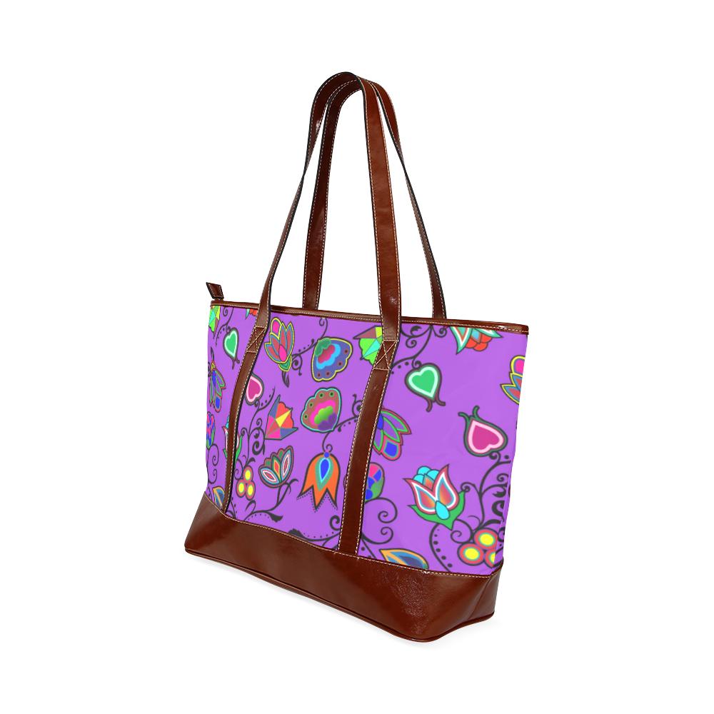 Indigenous Paisley - Dark Orchid Tote Handbag (Model 1642) Tote Handbags (1642) e-joyer 