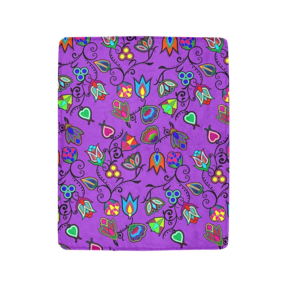 Indigenous Paisley Dark Orchid Ultra-Soft Micro Fleece Blanket 40