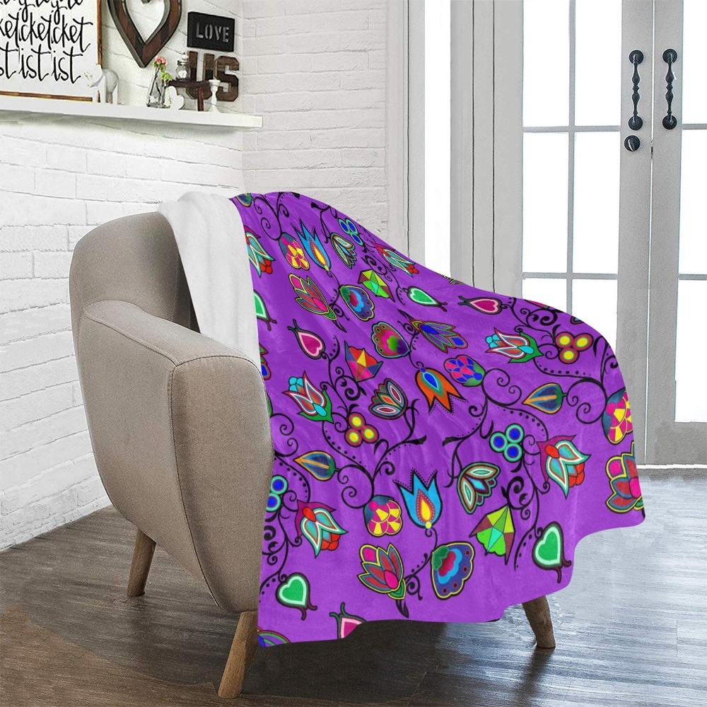 Indigenous Paisley Dark Orchid Ultra-Soft Micro Fleece Blanket 40"x50" Ultra-Soft Blanket 40''x50'' e-joyer 