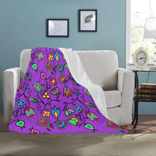 Load image into Gallery viewer, Indigenous Paisley Dark Orchid Ultra-Soft Micro Fleece Blanket 40&quot;x50&quot; Ultra-Soft Blanket 40&#39;&#39;x50&#39;&#39; e-joyer 
