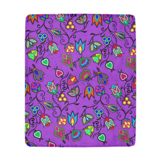 Indigenous Paisley - Dark Orchid Ultra-Soft Micro Fleece Blanket 50"x60" Ultra-Soft Blanket 50''x60'' e-joyer 