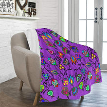 Load image into Gallery viewer, Indigenous Paisley - Dark Orchid Ultra-Soft Micro Fleece Blanket 50&quot;x60&quot; Ultra-Soft Blanket 50&#39;&#39;x60&#39;&#39; e-joyer 
