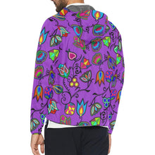 Load image into Gallery viewer, Indigenous Paisley - Dark Orchid Unisex All Over Print Windbreaker (Model H23) All Over Print Windbreaker for Men (H23) e-joyer 
