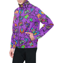 Load image into Gallery viewer, Indigenous Paisley - Dark Orchid Unisex All Over Print Windbreaker (Model H23) All Over Print Windbreaker for Men (H23) e-joyer 
