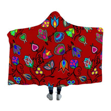 Load image into Gallery viewer, Indigenous Paisley Dark Red Hooded Blanket 49 Dzine 
