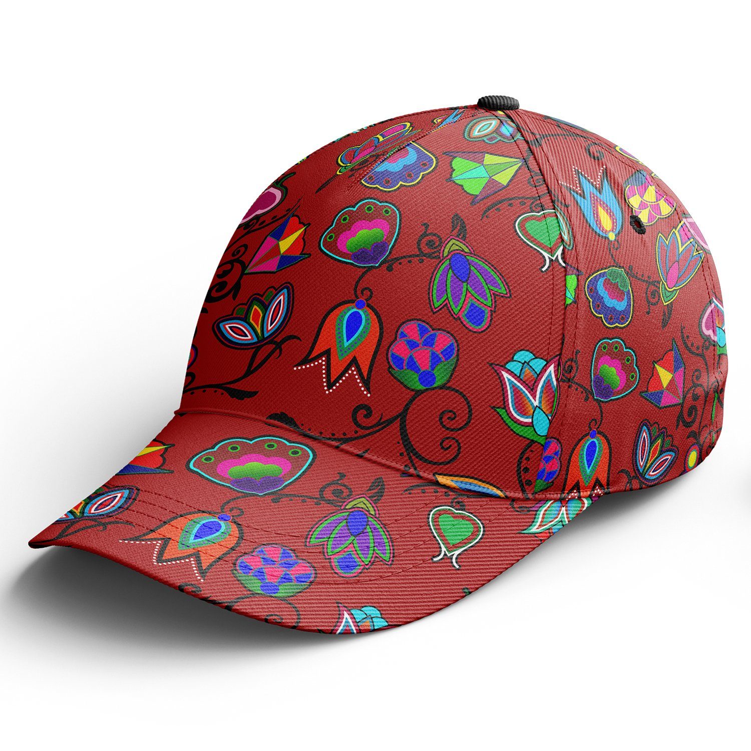 Indigenous Paisley Dark Red Snapback Hat hat Herman 