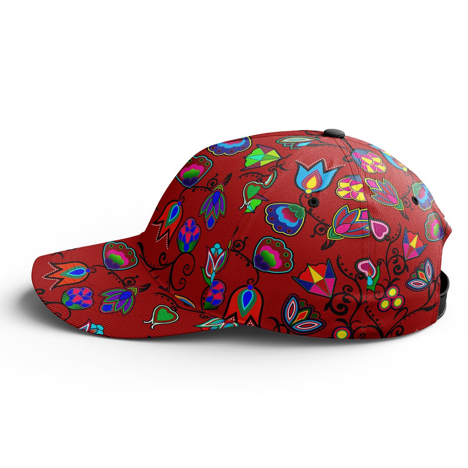 Indigenous Paisley Dark Red Snapback Hat hat Herman 