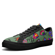 Load image into Gallery viewer, Indigenous Paisley Dark Sea Aapisi Low Top Canvas Shoes Black Sole aapisi Herman 
