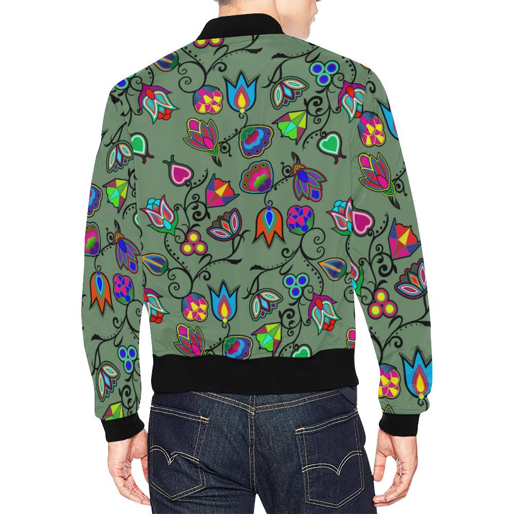 Indigenous Paisley - Dark Sea All Over Print Bomber Jacket for Men/Large Size (Model H19) All Over Print Bomber Jacket for Men/Large (H19) e-joyer 
