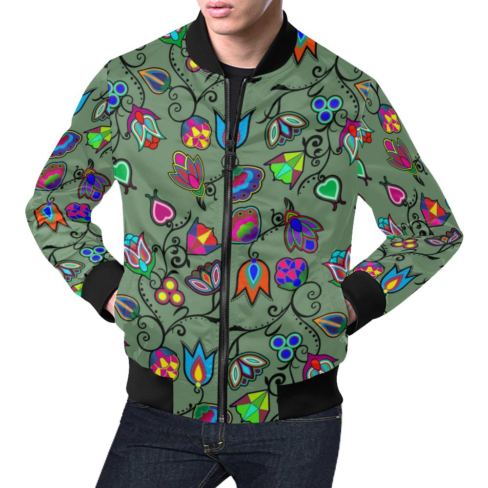 Indigenous Paisley - Dark Sea All Over Print Bomber Jacket for Men/Large Size (Model H19) All Over Print Bomber Jacket for Men/Large (H19) e-joyer 