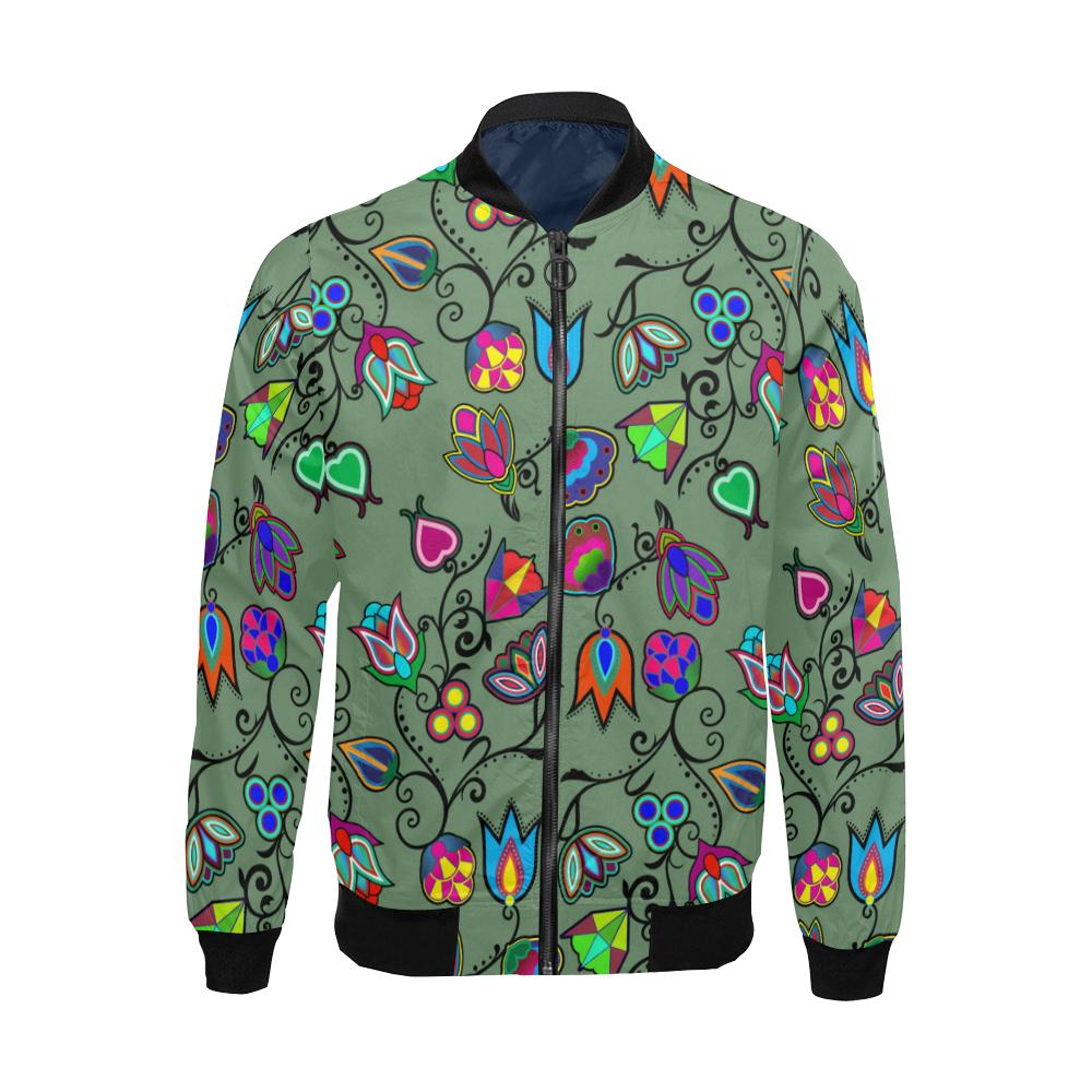 Indigenous Paisley - Dark Sea All Over Print Bomber Jacket for Men/Large Size (Model H19) All Over Print Bomber Jacket for Men/Large (H19) e-joyer 