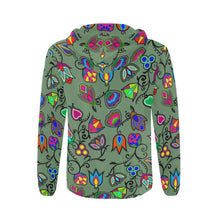 Load image into Gallery viewer, Indigenous Paisley - Dark Sea All Over Print Full Zip Hoodie for Men (Model H14) All Over Print Full Zip Hoodie for Men (H14) e-joyer 
