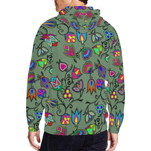 Load image into Gallery viewer, Indigenous Paisley - Dark Sea All Over Print Full Zip Hoodie for Men (Model H14) All Over Print Full Zip Hoodie for Men (H14) e-joyer 
