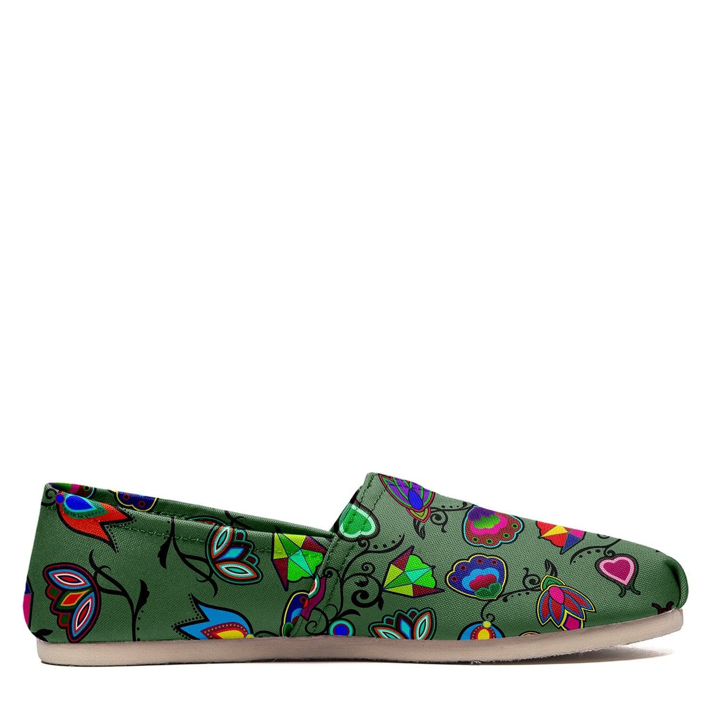 Indigenous Paisley Dark Sea Casual Unisex Slip On Shoe Herman 