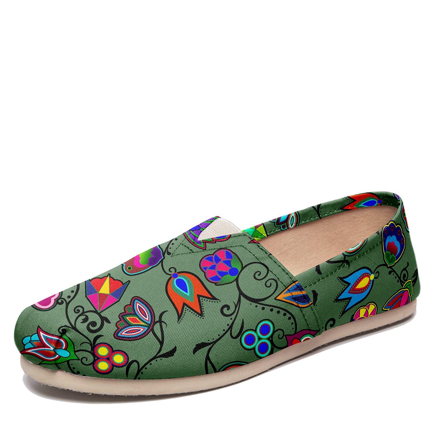 Indigenous Paisley Dark Sea Casual Unisex Slip On Shoe Herman 