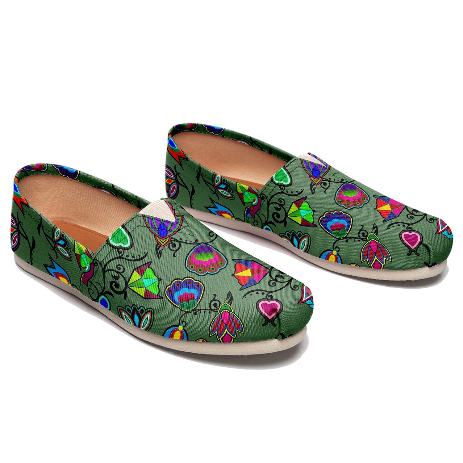 Indigenous Paisley Dark Sea Casual Unisex Slip On Shoe Herman 