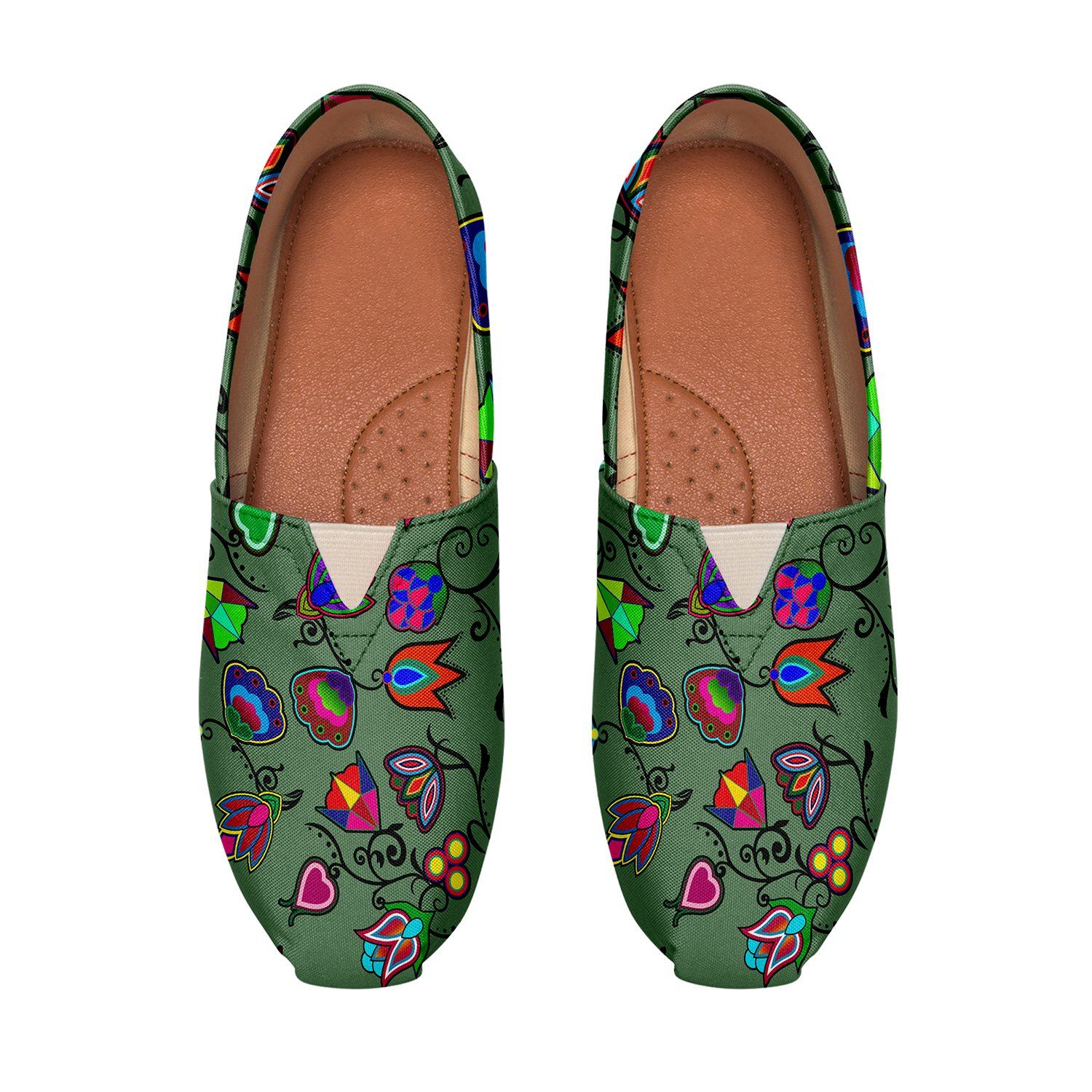 Indigenous Paisley Dark Sea Casual Unisex Slip On Shoe Herman 