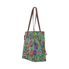 Load image into Gallery viewer, Indigenous Paisley - Dark Sea Clover Canvas Tote Bag (Model 1661) Clover Canvas Tote Bag (1661) e-joyer 
