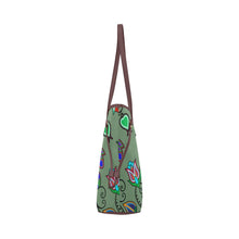 Load image into Gallery viewer, Indigenous Paisley - Dark Sea Clover Canvas Tote Bag (Model 1661) Clover Canvas Tote Bag (1661) e-joyer 
