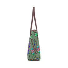 Load image into Gallery viewer, Indigenous Paisley - Dark Sea Clover Canvas Tote Bag (Model 1661) Clover Canvas Tote Bag (1661) e-joyer 
