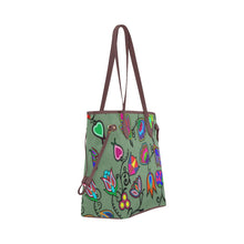 Load image into Gallery viewer, Indigenous Paisley - Dark Sea Clover Canvas Tote Bag (Model 1661) Clover Canvas Tote Bag (1661) e-joyer 
