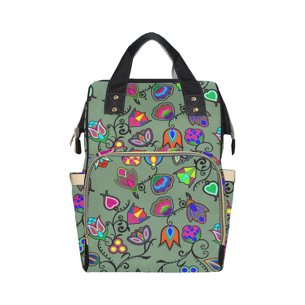 Indigenous Paisley Dark Sea Diaper Bag by 49 Dzine