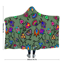 Load image into Gallery viewer, Indigenous Paisley Dark Sea Hooded Blanket 49 Dzine 
