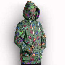 Load image into Gallery viewer, Indigenous Paisley Dark Sea Hoodie with Face Cover 49 Dzine 
