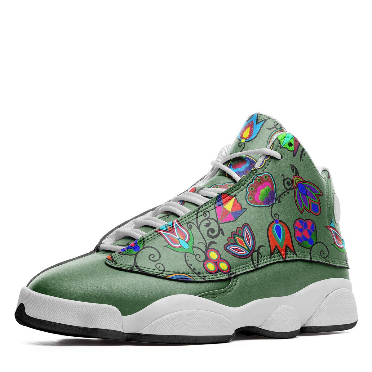 Indigenous Paisley Dark Sea Isstsokini – Unisex Sneakers by 49 Dzine