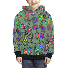 Load image into Gallery viewer, Indigenous Paisley Dark Sea Kids&#39; All Over Print Hoodie (Model H38) Kids&#39; AOP Hoodie (H38) e-joyer 
