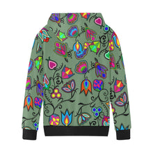 Load image into Gallery viewer, Indigenous Paisley Dark Sea Kids&#39; All Over Print Hoodie (Model H38) Kids&#39; AOP Hoodie (H38) e-joyer 
