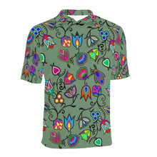 Load image into Gallery viewer, Indigenous Paisley Dark Sea Men&#39;s All Over Print Polo Shirt (Model T55) Men&#39;s Polo Shirt (Model T55) e-joyer 
